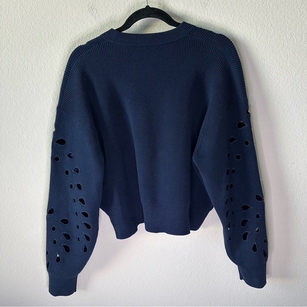 ULLA JOHNSON Vanessa Pullover Blue Embroidered Knit
Sweater SZ M - Picture 8 of 8